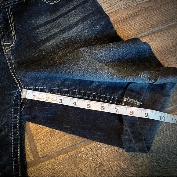 No Boundaries blue stretch denim longer shorts 11 - Picture 4 of 6